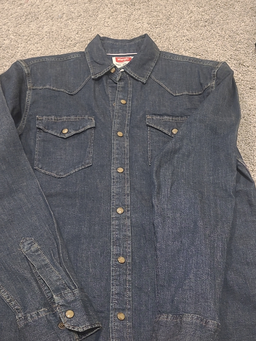 Wrangler Indigo Blue Denim Western Shirt